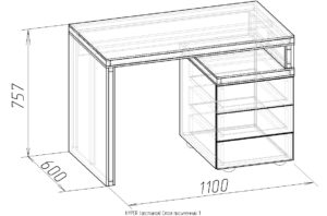 Чертеж письменный стол