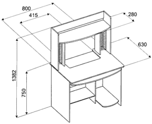 Размеры небольшого стола для компьютера
