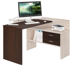 Светло-темный компьютерный стол