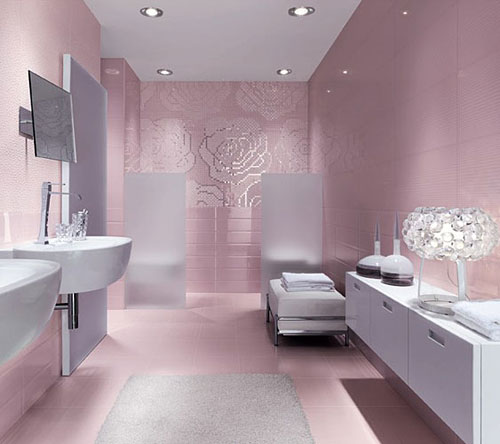Розовая ванная комната (36 фото) – мечта или реальность